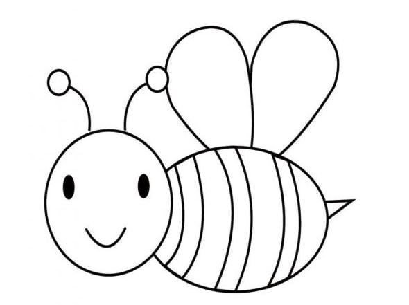 Tranh tô màu con ong cho bé 2 tuổi