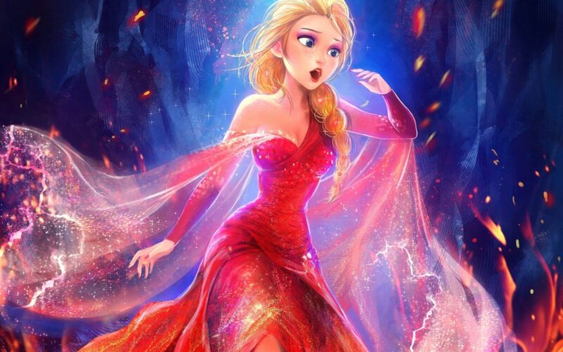Hình ảnh công chúa xinh Elsa đẹp chiến đấu