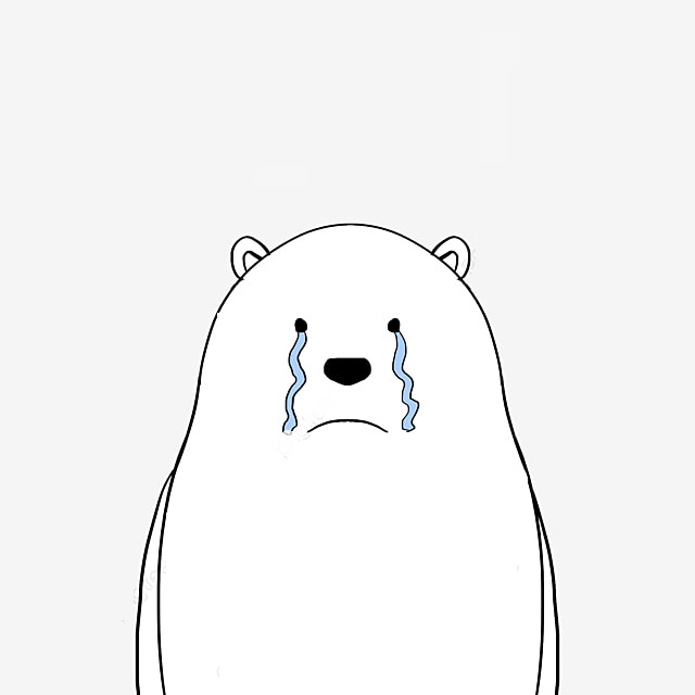 Ảnh gấu we bare bears đang khóc