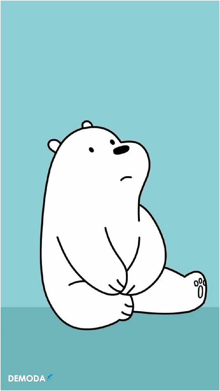Hình nền gấu trắng we bare bears cực cute cho điện thoại