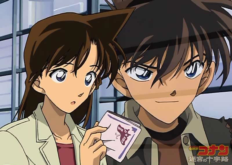 Hình ảnh Ran cầm chiếc khăn tay nghĩ về Shinichi