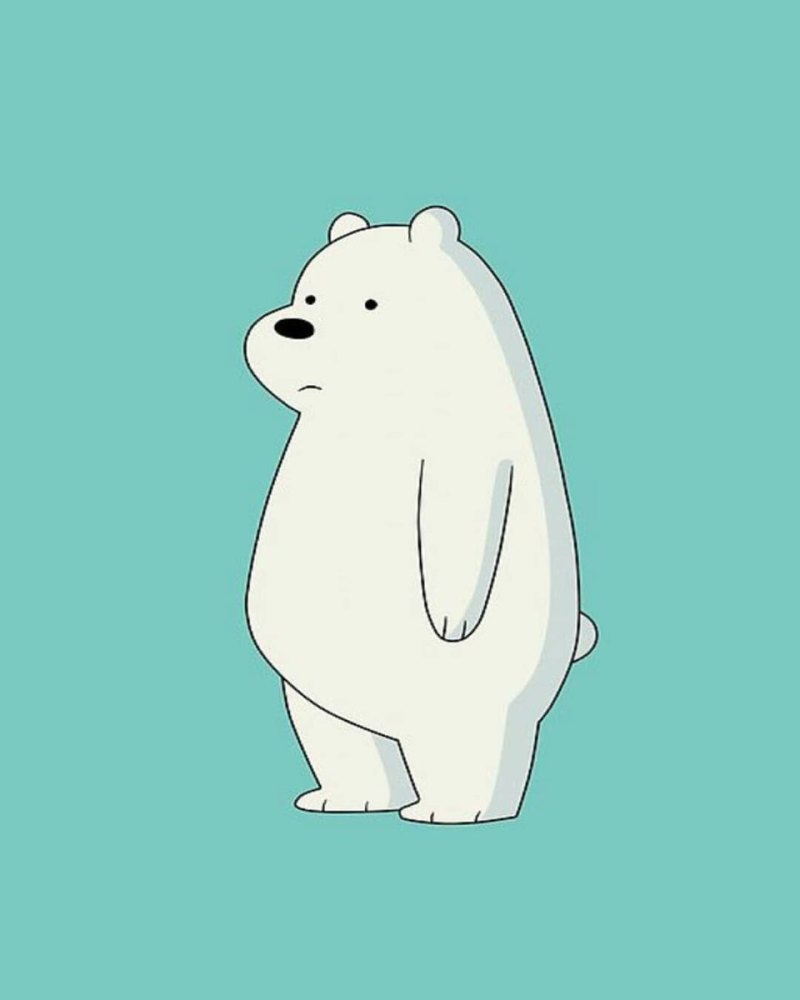 Ảnh gấu trắng we bare bears buồn cute