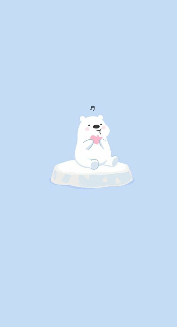 Hình nền gấu trắng we bare bears cute cho điện thoại