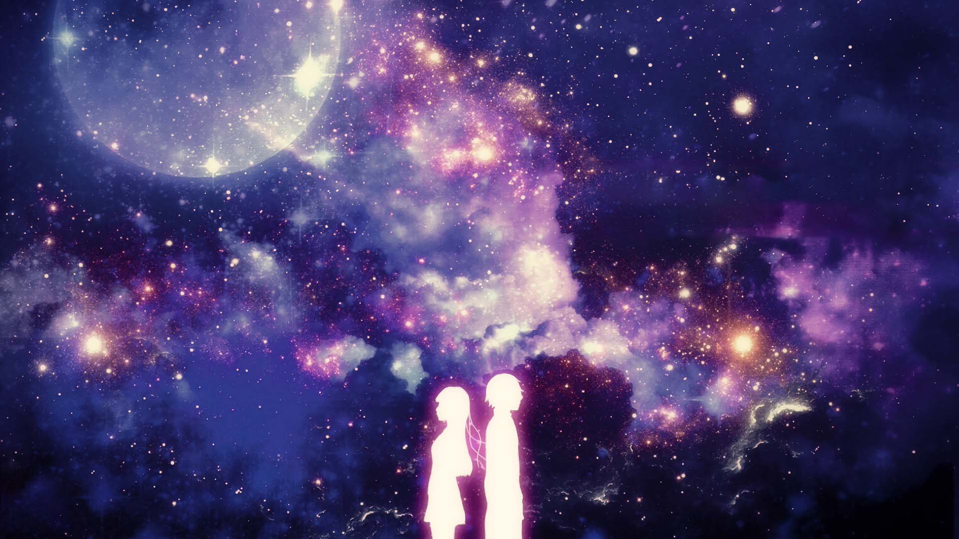 Hình nền anime galaxy trong phim your name 