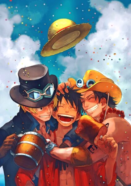 Hình Luffy cùng những người bạn