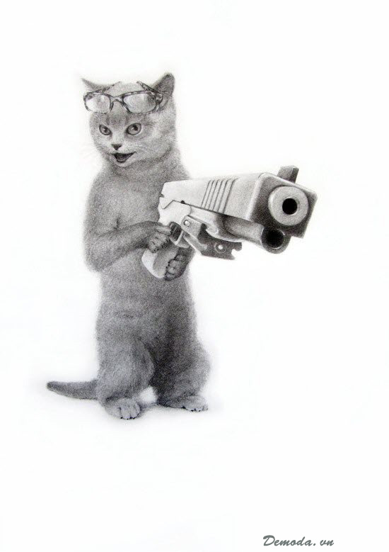 Ảnh mèo ff cầm súng ngầu đét