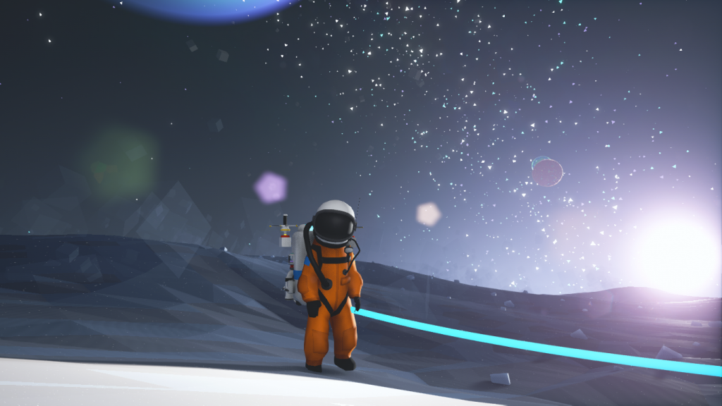 Phi hành gia đứng trên cung trăng