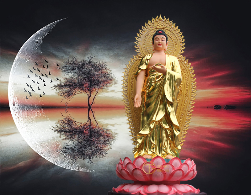 Hình nền máy tính với Phật Thích Ca Mâu Ni
