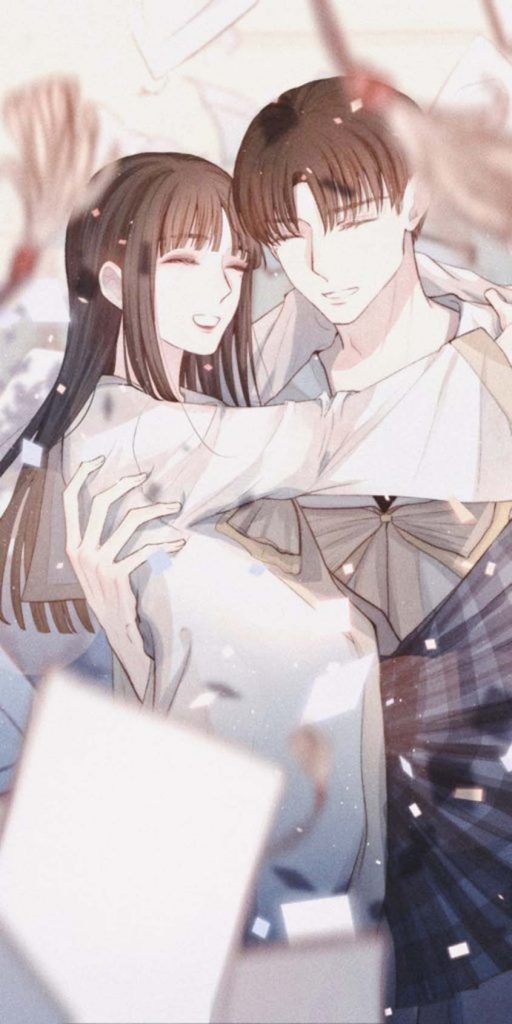 Khoảnh khắc vui vẻ lãng mạn của đôi tình nhân anime