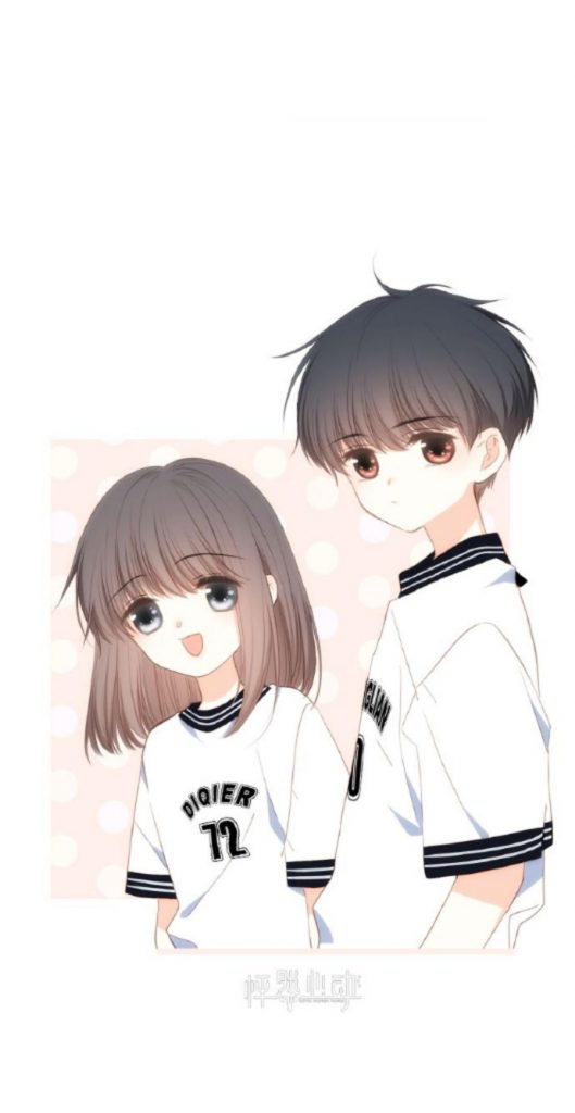 Đôi bạn trẻ anime mặc áo đôi cực đáng yêu