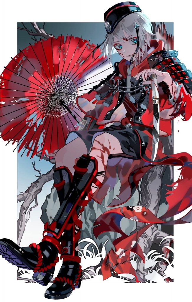 Chiến binh nữ anime người dính máu cực ngầu
