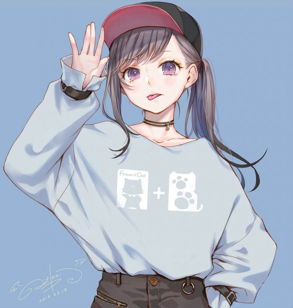Học sinh nữ Anime cute đáng yêu cá tính