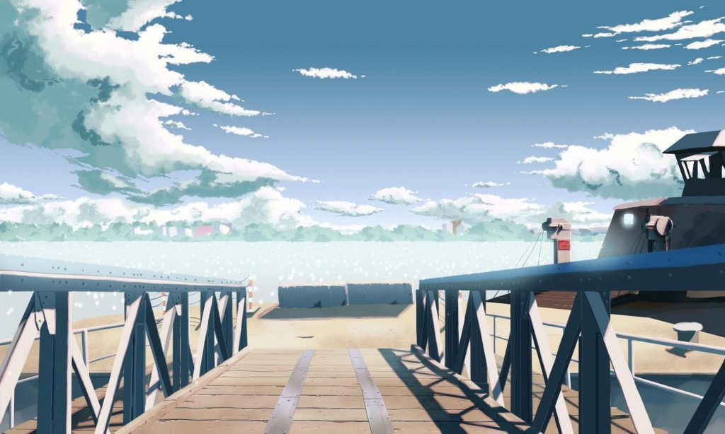 Cảng biển anime bình yên lãng mạn