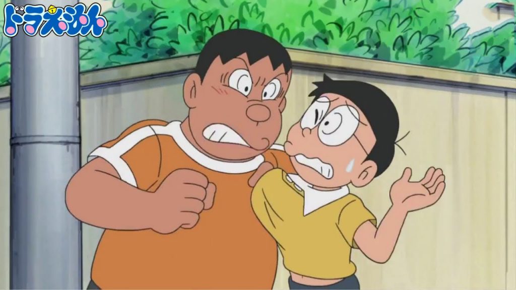 Hình ảnh Nobita bị Chaien bắt lại dọa đánh