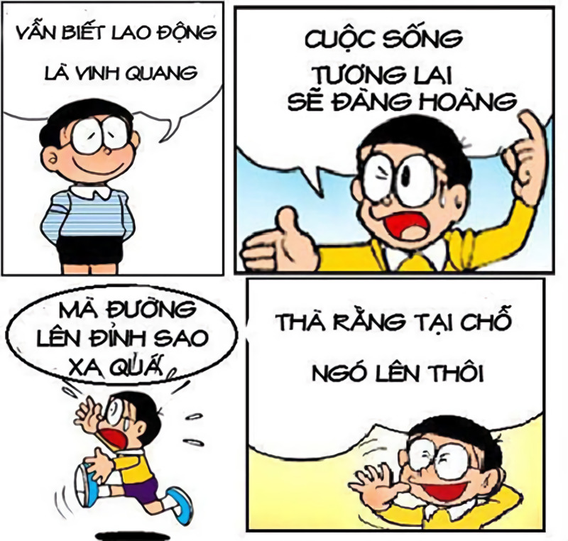 Ảnh chế Doraemon lên đỉnh vinh quang