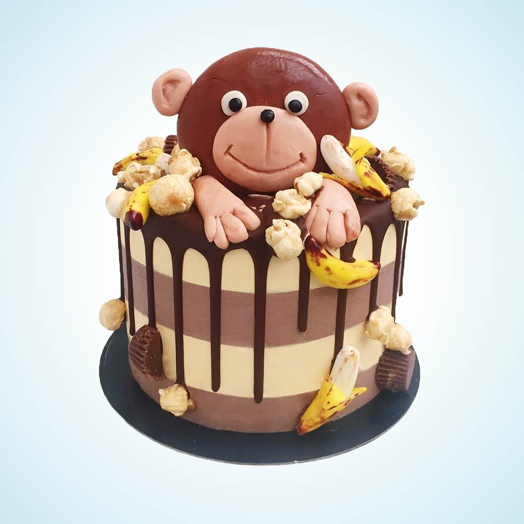Hình ảnh bánh sinh nhật con khỉ
