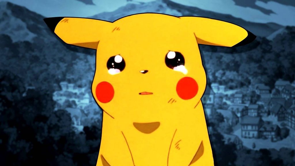 Ảnh pikachu buồn bã khóc nhè rất đáng yêu 