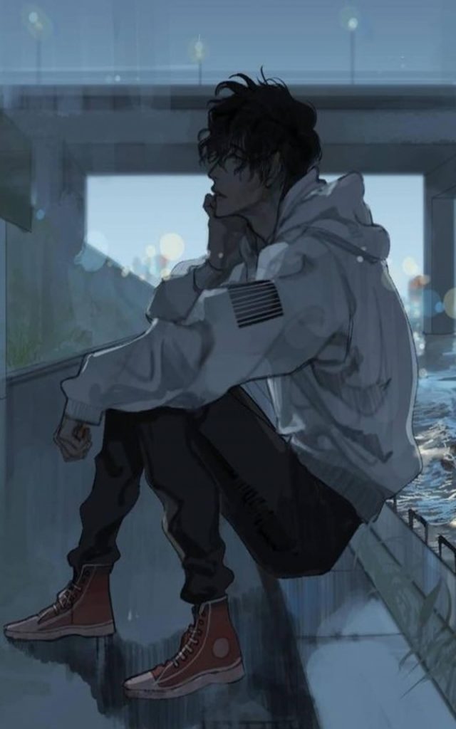 Boy anime cô đơn, buồn chán