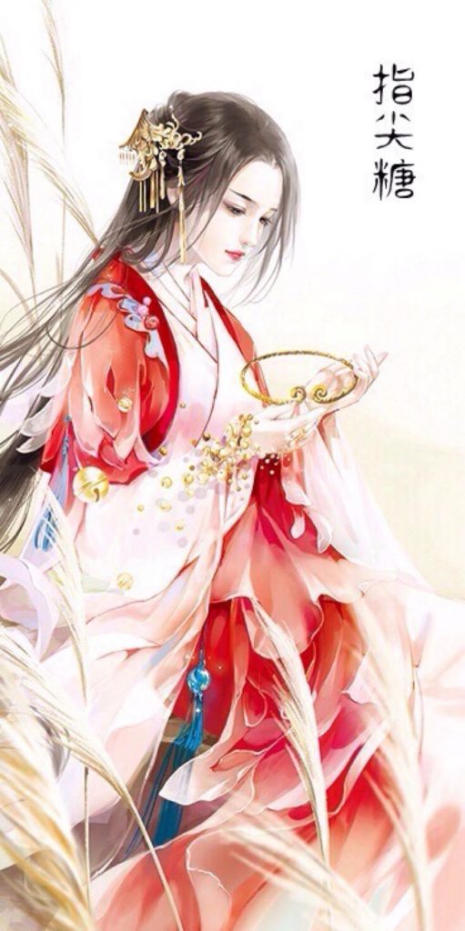 Ảnh nữ thần anime sắc sảo lạnh lùng cùng trang phục thời xưa