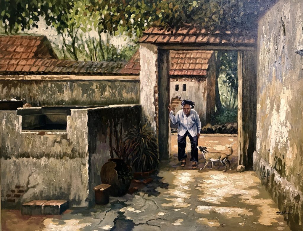 Ảnh làng quê Việt Nam qua tranh của họa sĩ