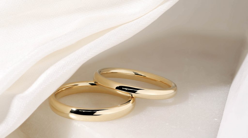Nhẫn cưới làm bằng vàng 24k